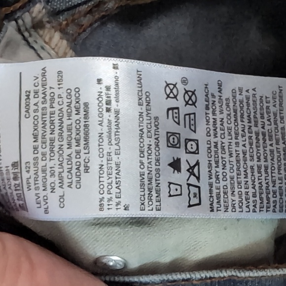 Levi's Signature Regular Fit Straight Leg Blue Jeans Size 32 x 34 - Picture 5 of 6